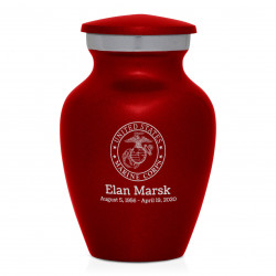 Marine Corps Keepsake Urn - Ruby Red