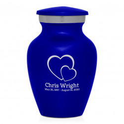 Loving Hearts Keepsake Urn - Midnight Blue