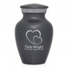 Loving Hearts Keepsake Urn - Gunmetal Gray