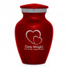 Loving Hearts Keepsake Urn - Ruby Red