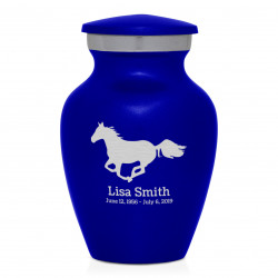 Horse Keepsake Urn - Midnight Blue