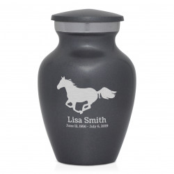 Horse Keepsake Urn - Gunmetal Gray