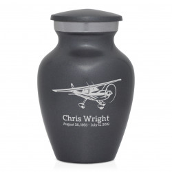 Airplane Keepsake Urn - Gunmetal Gray