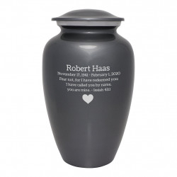 Gunmetal Gray Cremation Urn