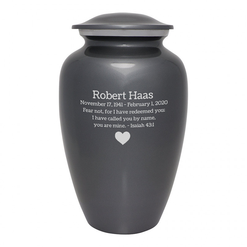 Gunmetal Gray Cremation Urn