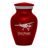 Airplane Keepsake Urn - Ruby Red