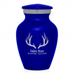 Antlers Keepsake Urn - Midnight Blue
