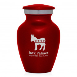 Democratic Donkey Keepsake Urn - Ruby Red