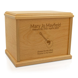 Acoustic Guitar Cremation Urn - Signature Alder