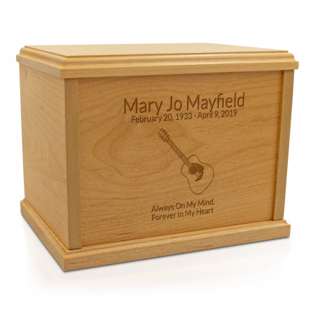 Acoustic Guitar Cremation Urn - Signature Alder