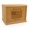 American Flag Cremation Urn - Signature Alder