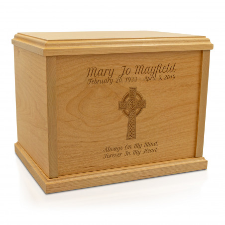Celtic Cross Cremation Urn - Signature Alder