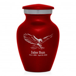 Eagle Keepsake Urn - Ruby Red