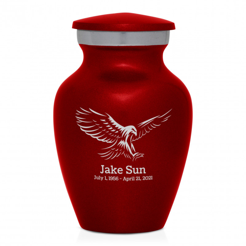 Eagle Keepsake Urn - Ruby Red