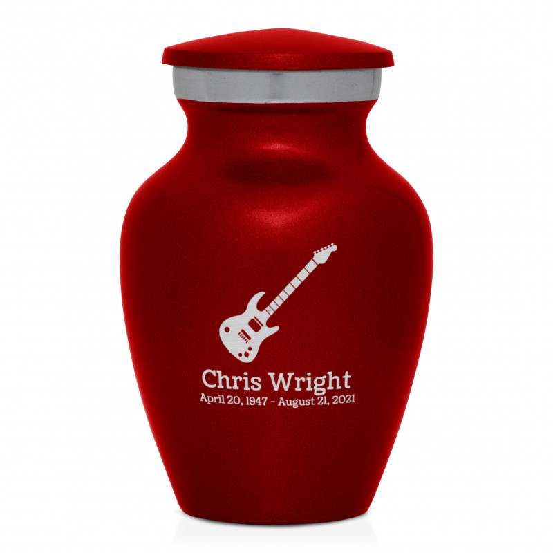 Electric Guitar Keepsake Urn - Ruby Red