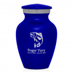 Fishing Keepsake Urn - Midnight Blue
