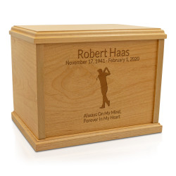 Golfer Cremation Urn - Signature Alder