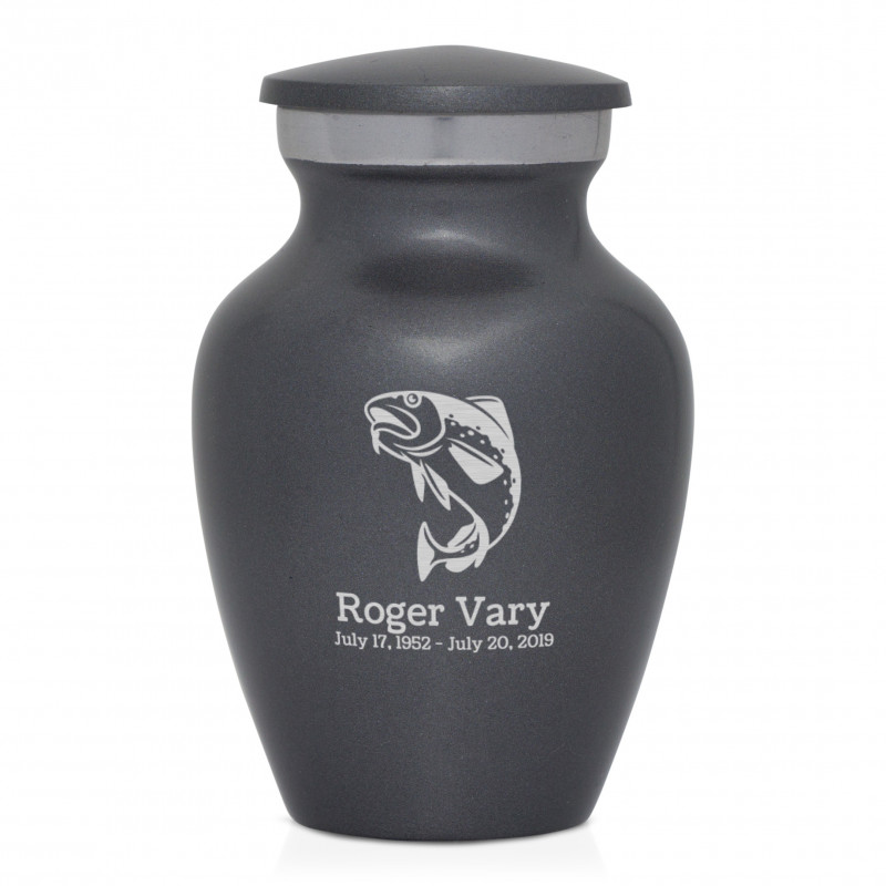 Fishing Keepsake Urn - Gunmetal Gray