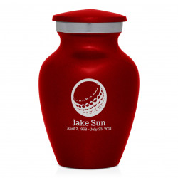 Golf Ball Keepsake Urn - Ruby Red