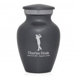 Golf Keepsake Urn - Gunmetal Gray