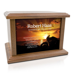 Motorcycle Cremation Urn - Prestige Walnut