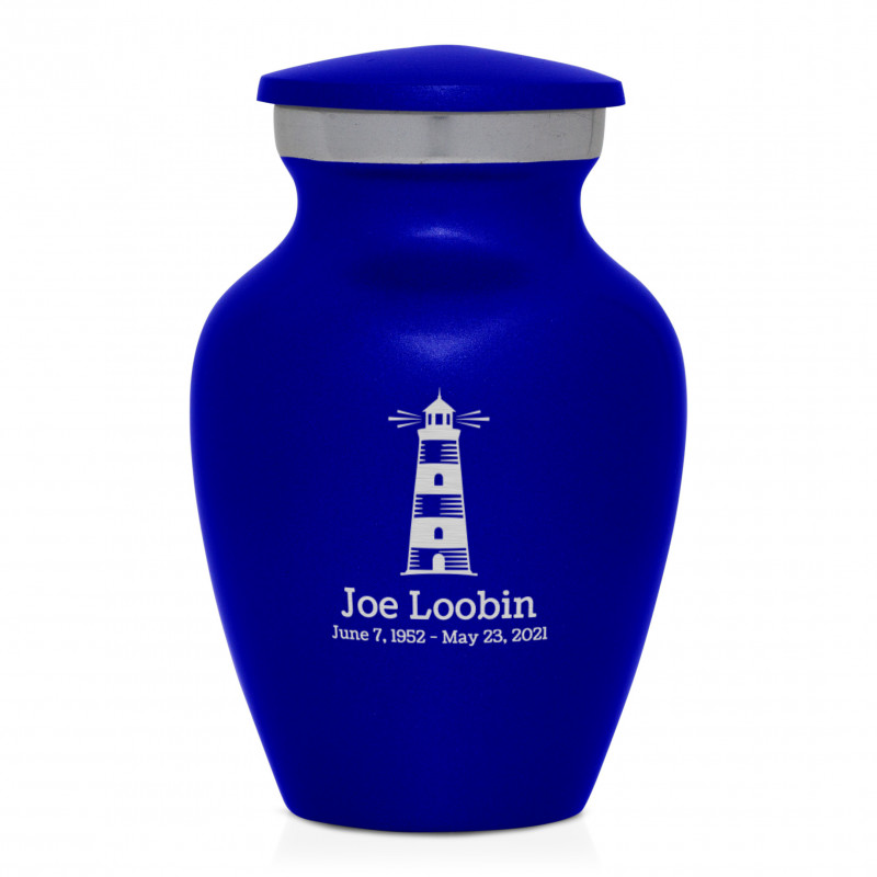 Lighthouse Keepsake Urn - Midnight Blue