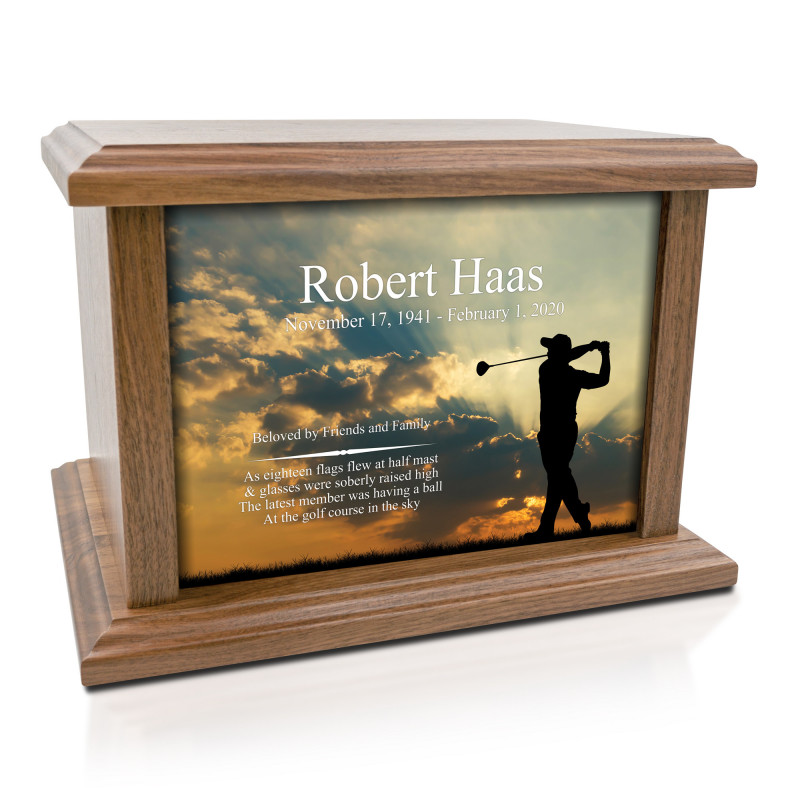 Golf Cremation Urn - Prestige Walnut
