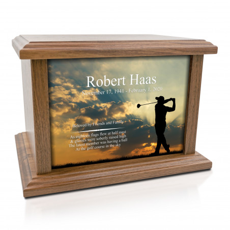 Golf Cremation Urn - Prestige Walnut
