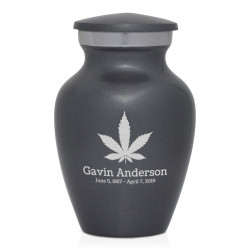 Marijuana Keepsake Urn - Gunmetal Gray