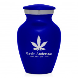 Marijuana Keepsake Urn - Midnight Blue