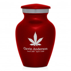 Marijuana Keepsake Urn - Ruby Red