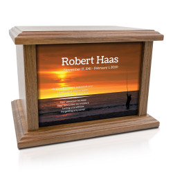 Fishing Cremation Urn - Prestige Walnut