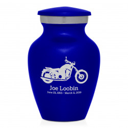 Motorcycle Keepsake Urn - Midnight Blue