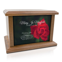 Rose Cremation Urn - Prestige Walnut