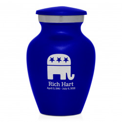 Republican Elephant Keepsake Urn - Midnight Blue