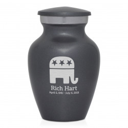 Republican Elephant Keepsake Urn - Gunmetal Gray