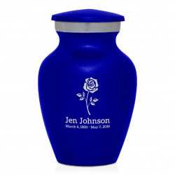 Rose Keepsake Urn - Midnight Blue