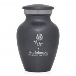 Rose Keepsake Urn - Gunmetal Gray