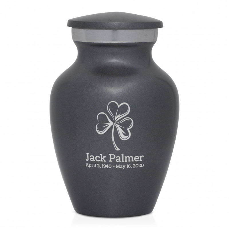 Shamrock Keepsake Urn - Gunmetal Gray
