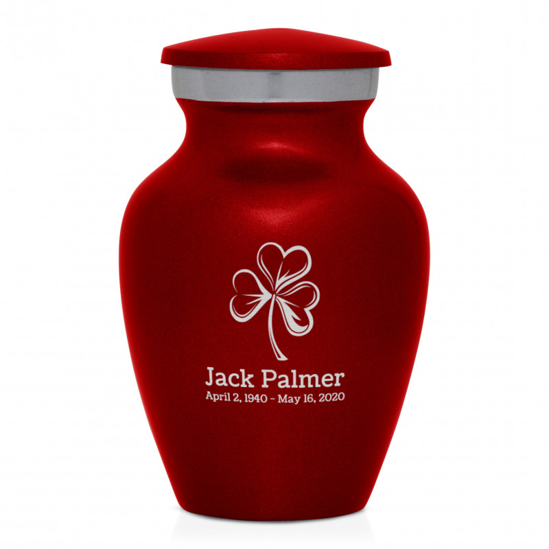 Shamrock Keepsake Urn - Ruby Red