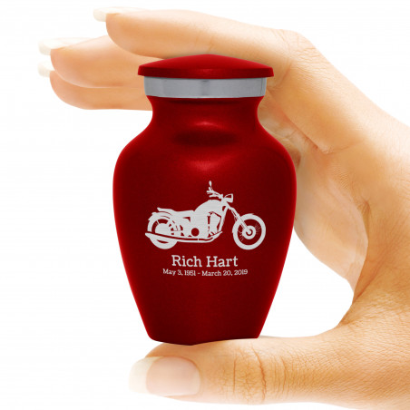 Motorcycle Keepsake Urn - Ruby Red
