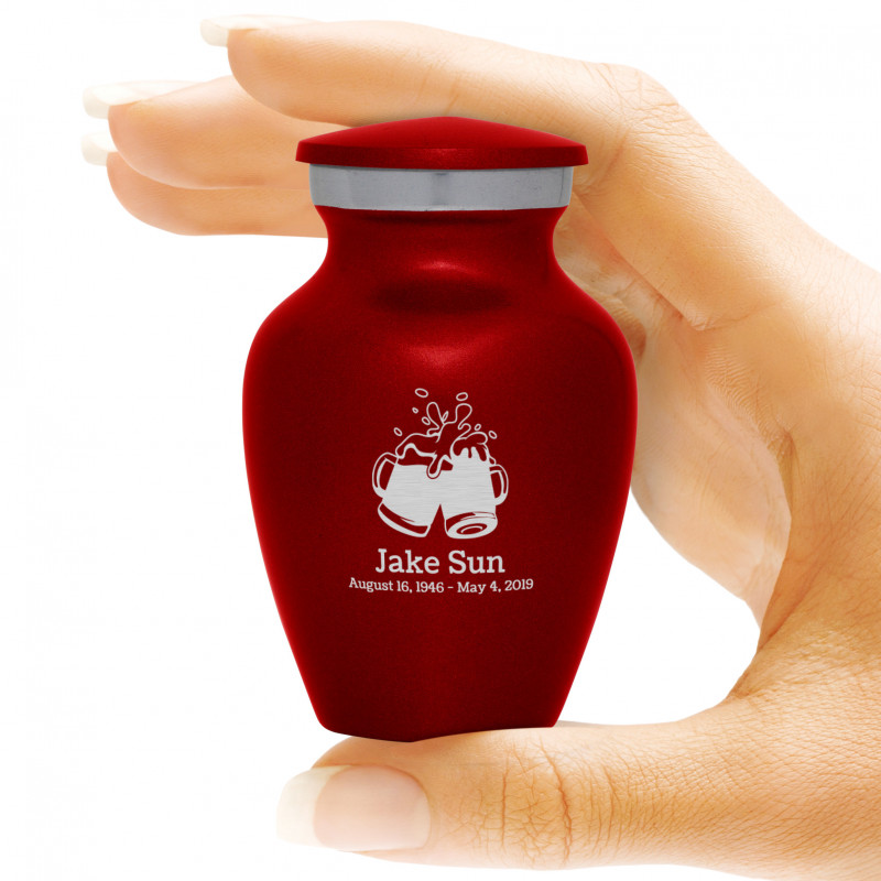 Beer Keepsake Urn - Ruby Red