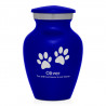 Keepsake Pawprints Heart Pet Cremation Urn - Midnight Blue