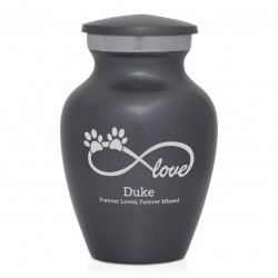 Keepsake Infinite Love Pet Cremation Urn - Gunmetal Gray