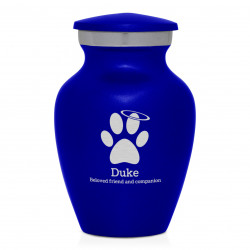 Keepsake Angel Paw Pet Cremation Urn - Midnight Blue