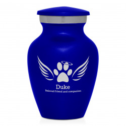 Keepsake Angel Wings Pet Cremation Urn - Midnight Blue