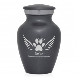 Keepsake Angel Wings Pet Cremation Urn - Gunmetal Gray