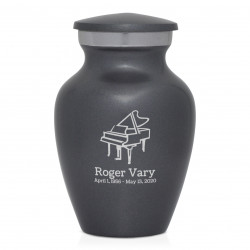 Piano Keepsake Urn - Gunmetal Gray