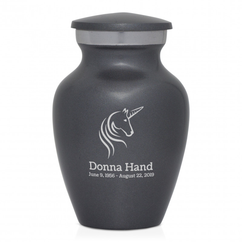 Unicorn Keepsake Urn - Gunmetal Gray