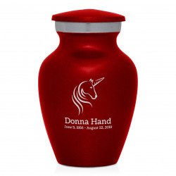 Unicorn Keepsake Urn - Ruby Red